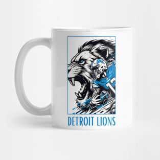 Detroit Lions Art Mug